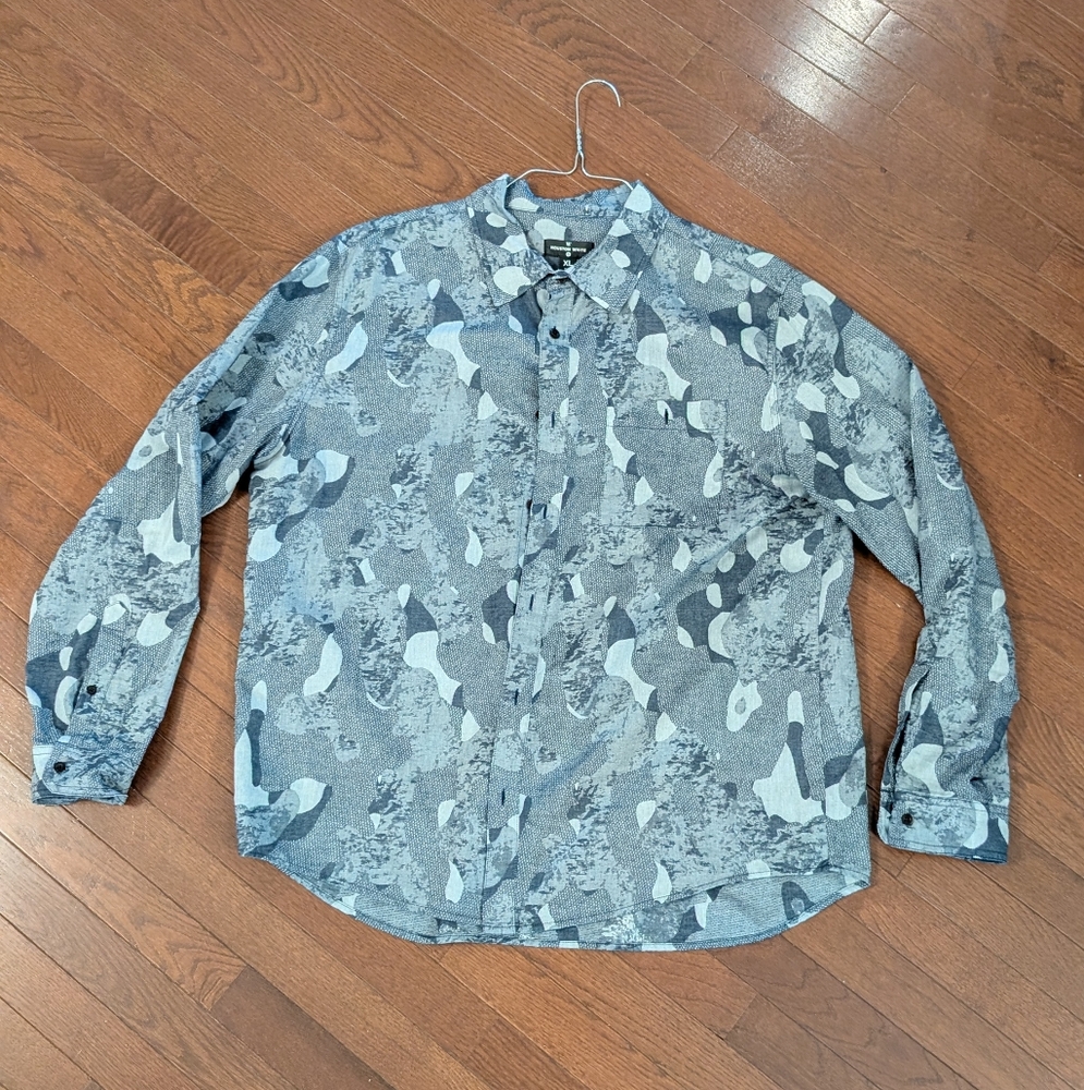 Houston White Patterned Button-Up Shirt